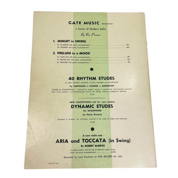 16 Smart Studies For Saxophone By Harry Huffnagle 1948 Edition Music - Picture 3 of 6